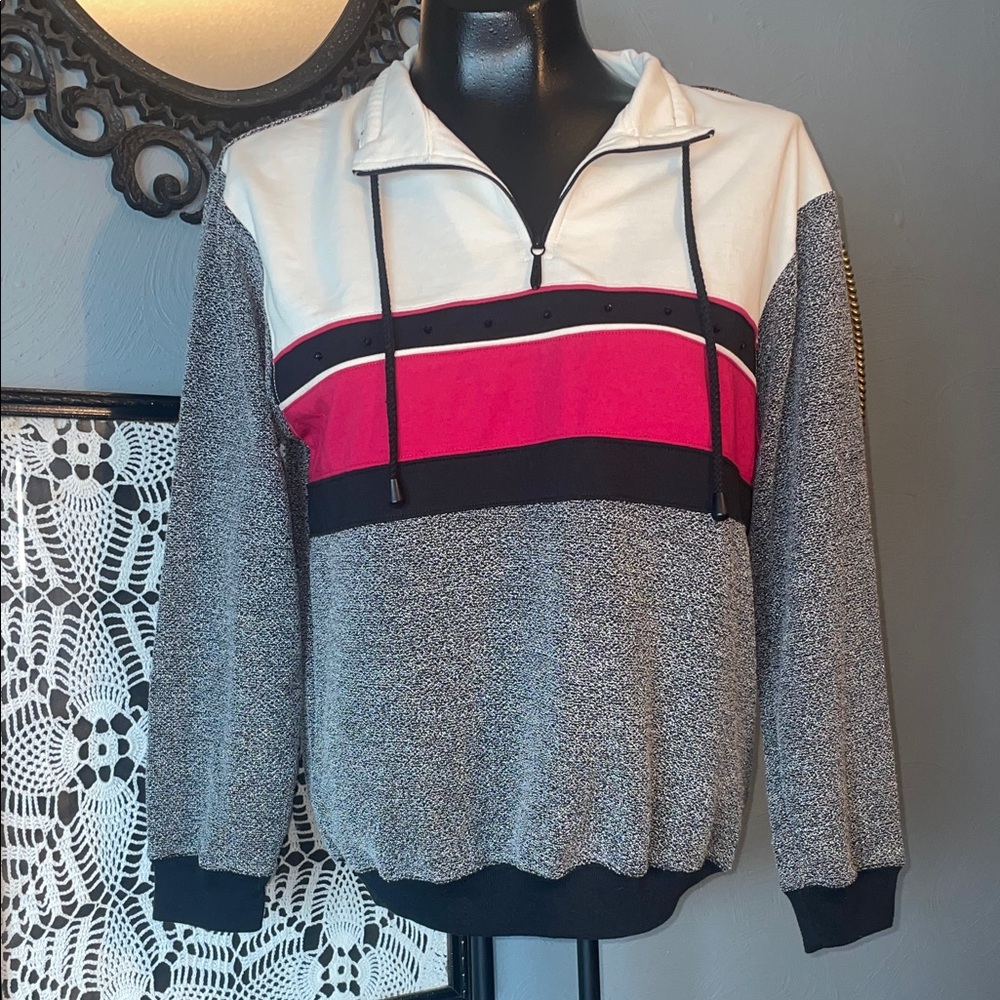 Stylish V-Neck Colorblock Sweater